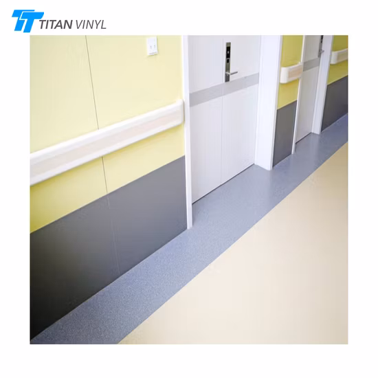 Wasserdichter, verschleißfester PVC-Vinyl 2 mm 3 mm homogener Rollenboden für die Krankenhausschule