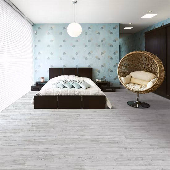 Holzmaserung, PVC-Lvt-Vinyl-Plankenfliese, kein Kleber, lose verlegter Bodenbelag