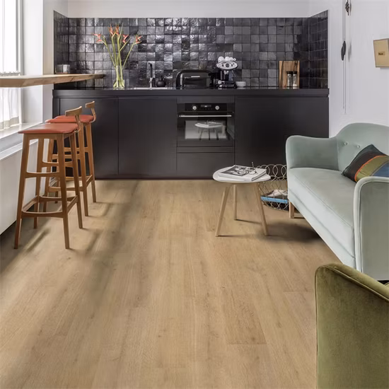 Wasserdichte Laminat-PVC-Vinylbodenbelag-Rolle für Räume im Innenbereich, PVC-Vinylbodenbelag im Holzdesign